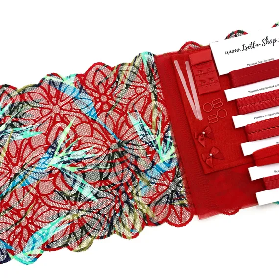 Набор кружевной красный экзотик