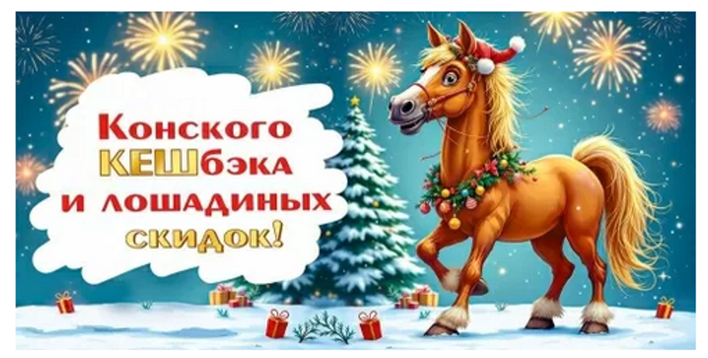 Конверт для денег "Конского КЭШбэка и лошадиных скидок!" 70000903 (Мир поздравлений)