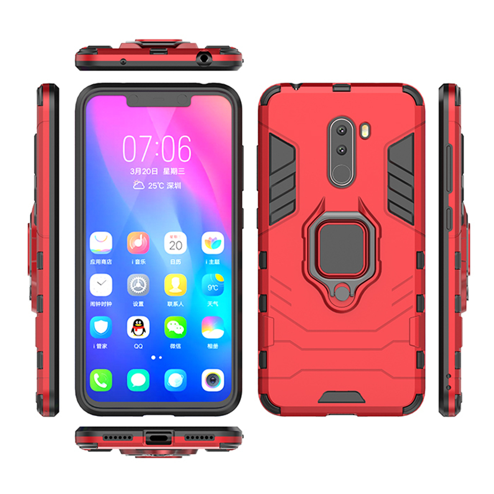 Противоударный чехол с кольцом Panther Case для Xiaomi POCO F1