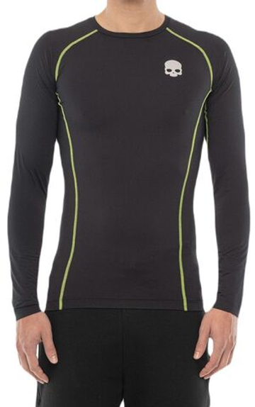 Мужская теннисная футболка теннисная Hydrogen Essential Second Skin Long-Sleeve - черный
