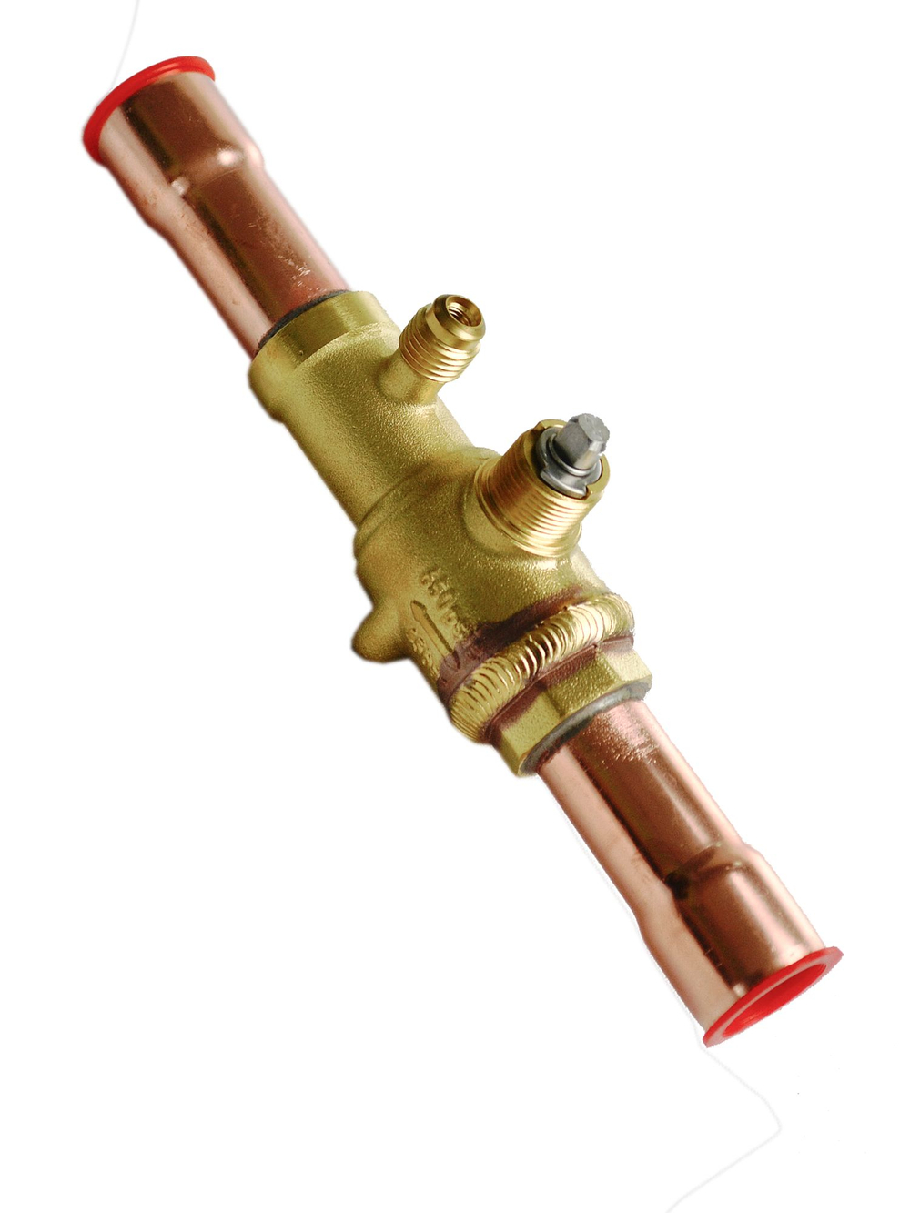 Вентиль шаровый QFT-19V 3/4 под пайку с сервисным штуцером