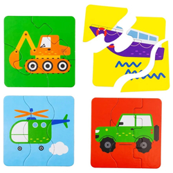 Набор пазлов "Транспорт", развивающая игрушка для детей, обучающая игра из дерева