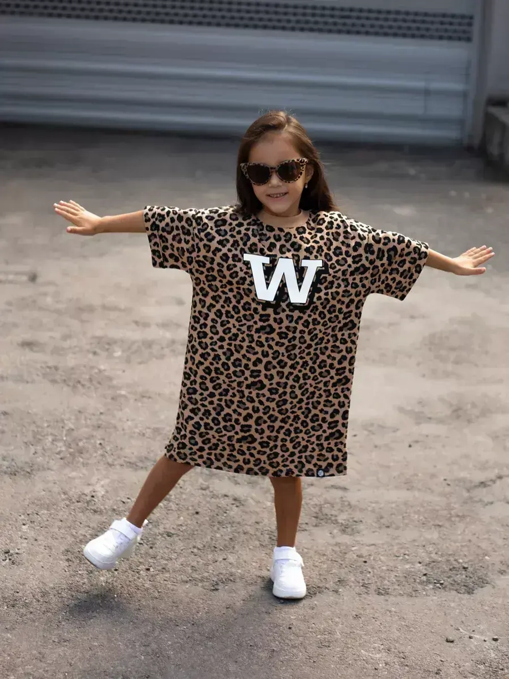 Платье детское трикотажное в садик