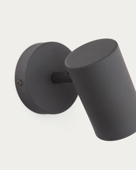 Настенный светильник Manie из металла с отделкой под черный чугун