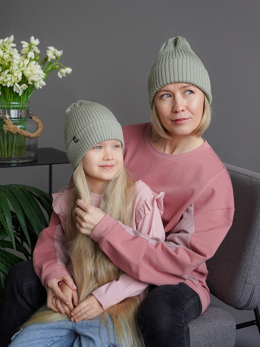 Шапка вязаная-резинка весенняя/осенняя хлопковая КЭП(Хакки)