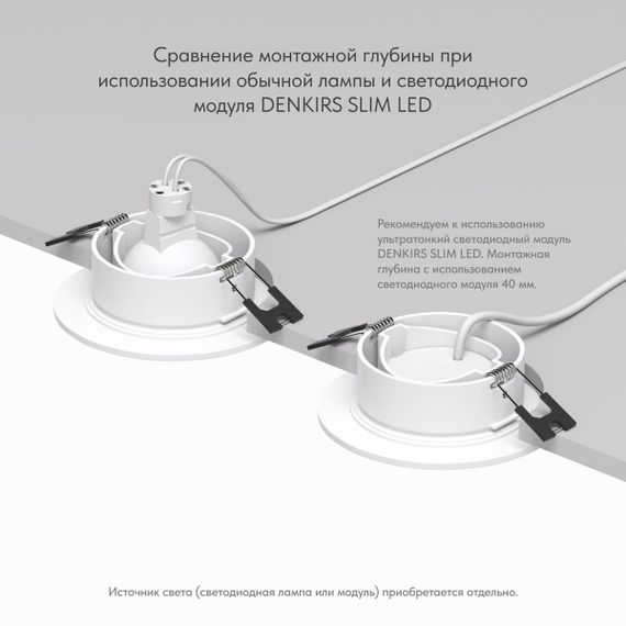 Встраиваемый светильник Denkirs Tisted DK3029-WH