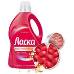 Средство для стирки жидкое автомат 4 л ЛАСКА "Для цветного", гель-концентрат, 2587821