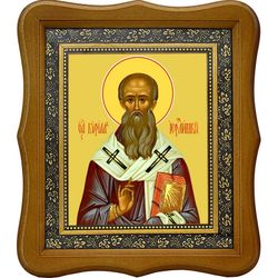 Кирилл Иерусалимский Святитель, архиепископ. Икона на холсте.