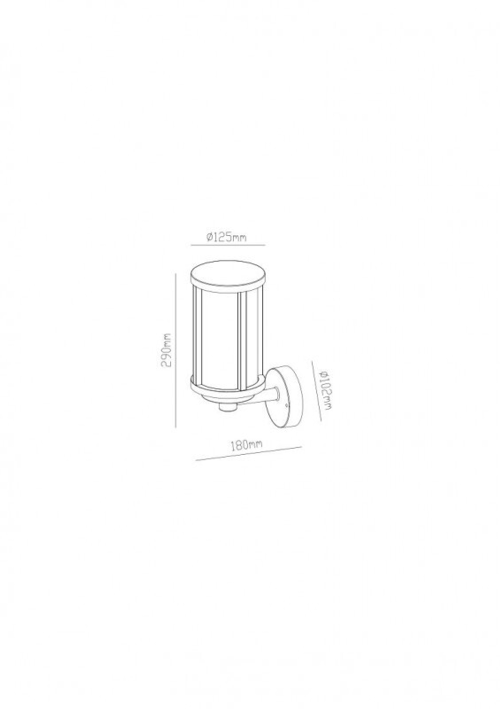Уличный настенный светильник Arte Lamp A1036AL-1BK