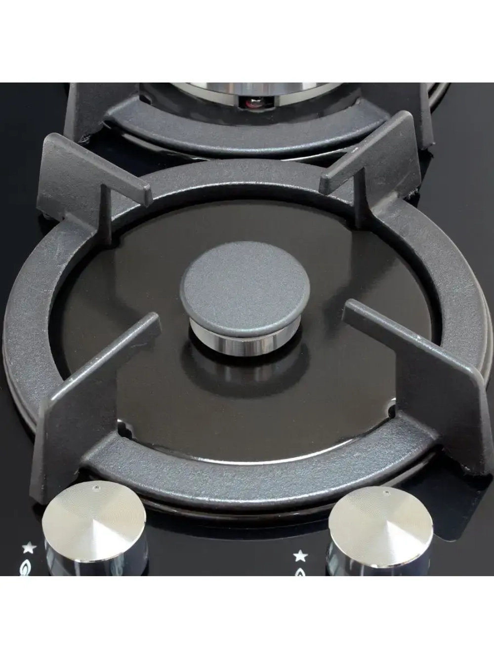 Газовая варочная панель HCG-242 Ginzzu с электроподжигом и газконтролем