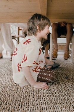 ZARA РУБАШКА ИЗ ЛЬНА С ВЫШИВКОЙ, ЭКРЮ