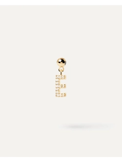 Подвеска-шарм Буква E серебро 925 пробы покрытое золотом