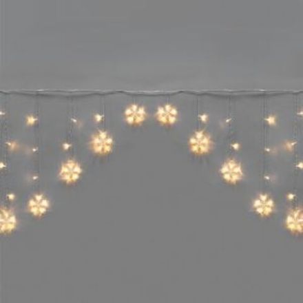 Гирлянда Арка со звездами 2,5х1,2м, 136LED ТЕПЛЫЙ БЕЛЫЙ, прозрачный ПВХ, IP20, свечение с динамикой,