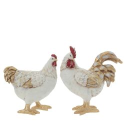 GAEM Фигурка декоративная "Петух/Курица" (блок 2шт), L18 W9,5 H20 см, 2в.
