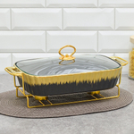 Мармит с подогревом, керамический с крышкой Z-1313