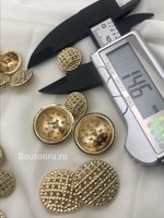 Пуговицы Золото Перфорированные