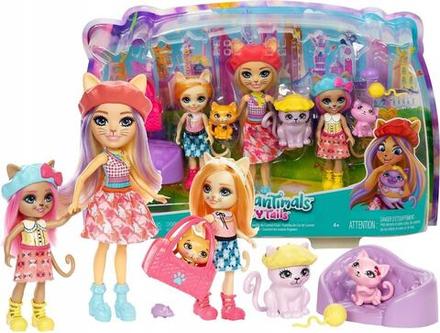 Кукла Enchantimals Mattel - Набор семья кошечек - куклы и фигурки животных HHC11