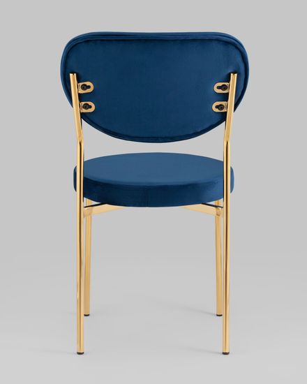 Стул Барбара NEW велюр королевский синий золотые ножки
