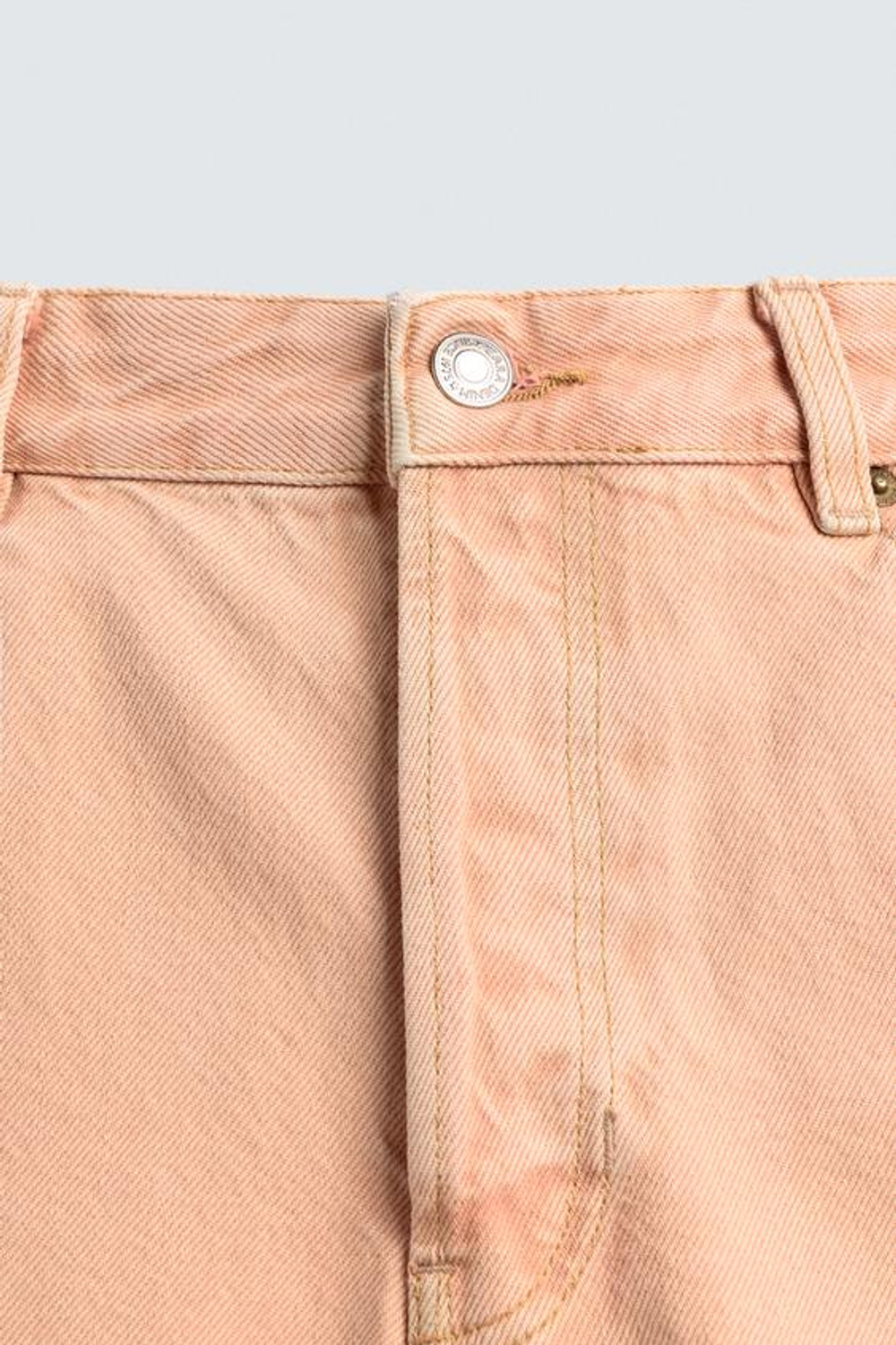 ZARA ДЖИНСЫ STRAIGHT FIT С ЭФФЕКТОМ ПОТЕРТОСТИ, ОРАНЖЕВЫЙ