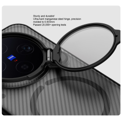 Чехол прозрачный тонированный с MagSafe на Vivo X300 с прозрачной откидной крышкой, серия CamShield Prop Magnetic (версия с прозрачной крышкой объектива) от Nillkin