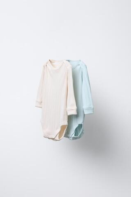 ZARA НАБОР ИЗ 2 РЕГУЛИРУЕМЫХ БОДИ, ГОЛУБОЙ/БЕЖЕВЫЙ