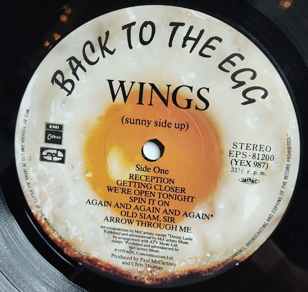 Винтажная виниловая пластинка LP Wings Back To The Egg (Japan 1979) (No Obi) Getting Closer