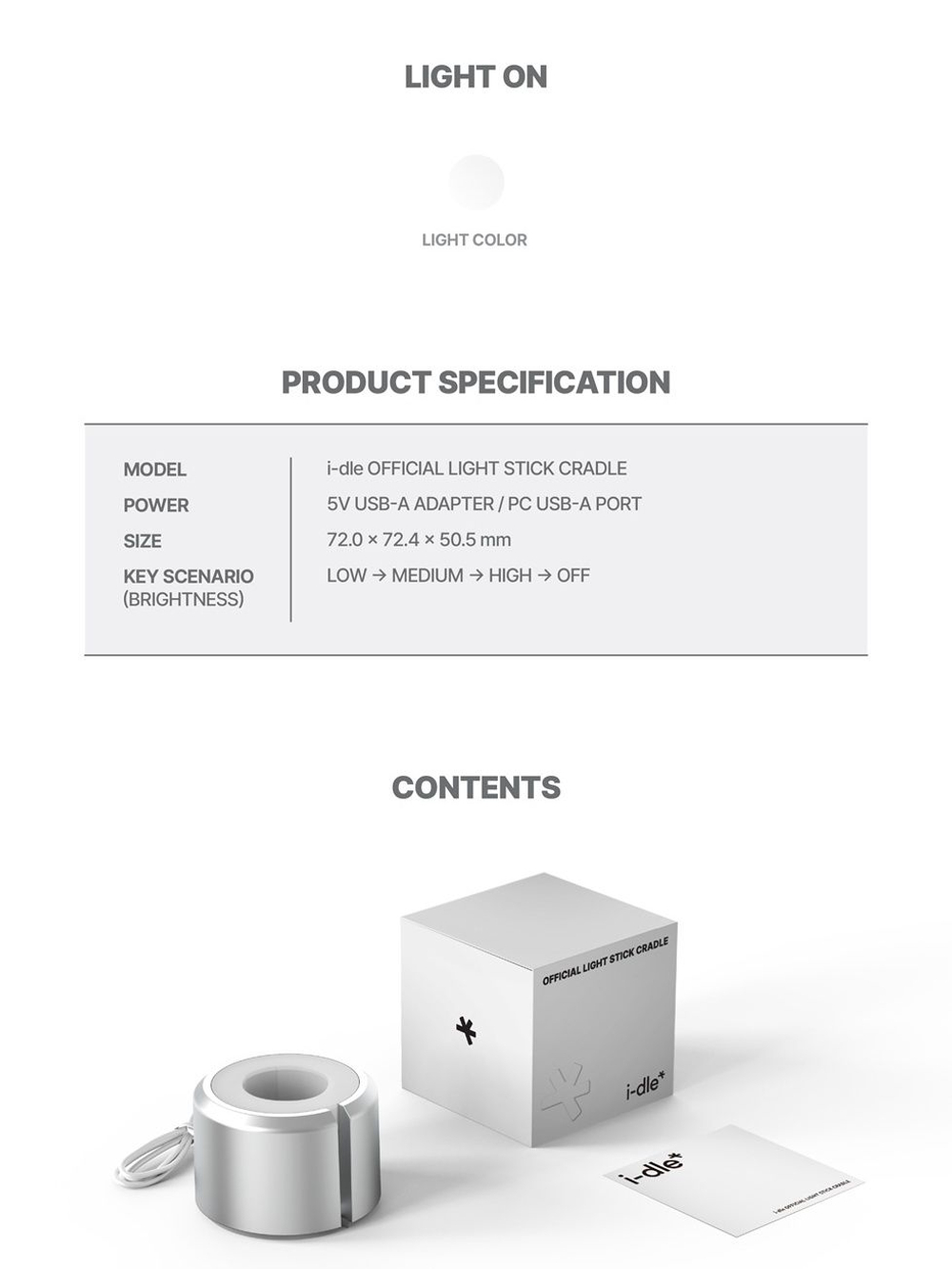 (ПРЕДЗАКАЗ) товары I-DLE - OFFICIAL LIGHT STICK CRADLE