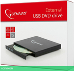 Оптический привод Gembird DVD-USB-02 Black