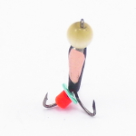 Мормышка Владимирская 193 "Чертик с ушком с шариком кошачий глаз" с коронкой, 2мм, 0.4гр (15шт/уп)