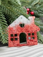 Новогодняя елочная игрушка Домик