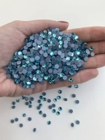 Стразы термоклеевые стекло ss20 Aquamarine