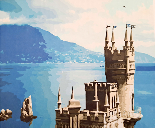 Картина по номерам Ласточкино гнездо 40х50