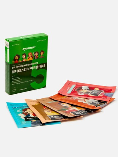 [AYOUME] НАБОР тканевых масок "Для королевы многозадачности" Queen Of Mistakes Set №2, 5шт