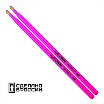 Барабанные палочки, граб, флуоресцентные, Kaledin Drumsticks 5B Pink 7KLHBPK5B