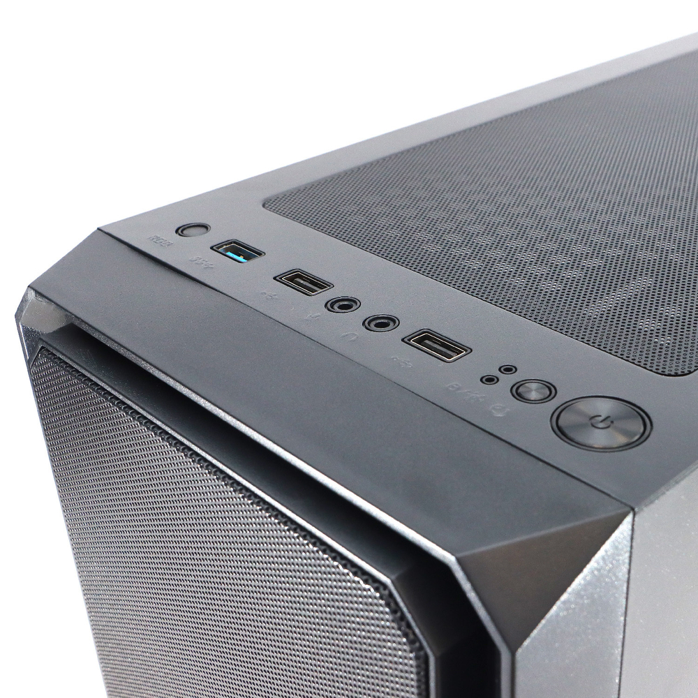 Корпус BaseTech eXtreme GFX-03, БП:600W, ATX, чёрный, 4xFRGB FAN, 2xUSB2, 1xUSB3, бок: закалённое стекло (BT-GFX-03-MESH-4F-RGB-600W)