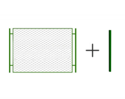 Забор секционный из сетки рабицы, ПВХ 2000*3000