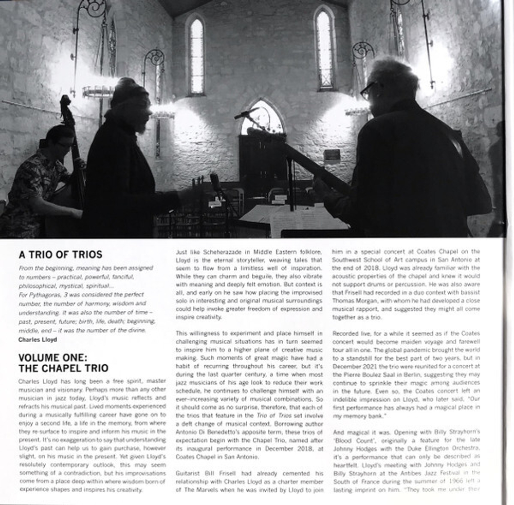 Trios Charles Lloyd / Chapel (LP)