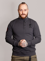 Свитшот-гимнастёрка Варгградъ мужской серый "1915" без начёса