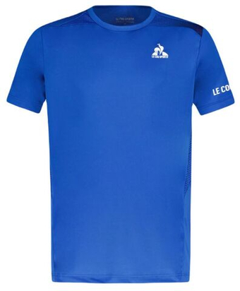 Футболка для мальчика теннисная Le Coq Sportif Kids Tennis Pro T-Shirt Short Sleeve N°1 - небесный