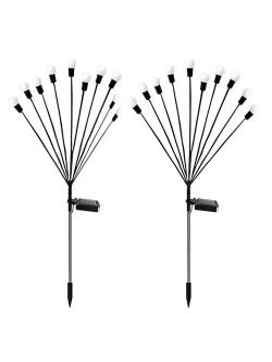 Светильник садовый на солнечной батарее уличный 2х10 ламп. Фонарики садовые