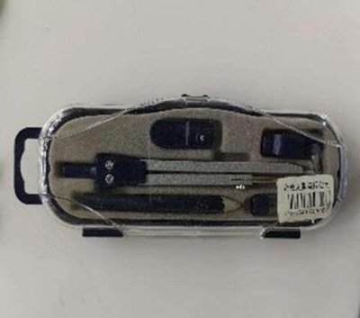 Циркуль 2 в 1: металл. циркуль+стержни и насадка под карандаш+карандаш, с точилкой, С-30659