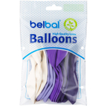 Шар латексный Набор 12 шт Пастель 36 см (Фиолетовый)