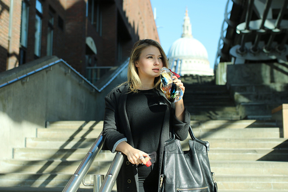 Экобутылка eau good, 800 мл, красная