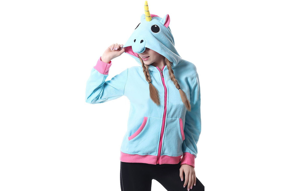 Толстовка Кигуруми FunFur Единорог Пегас Голубой M