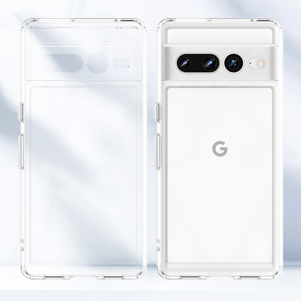 Мягкий прозрачный чехол с усиленными рамками для Google Pixel 7 Pro, увеличенные защитные свойства, мягкий отклик кнопок