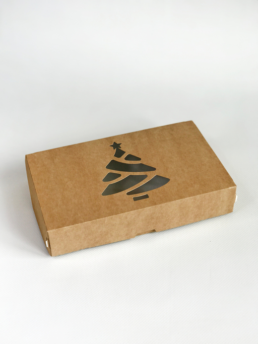 Коробка с окошком "Елка" 20 х 12 х 4 см