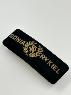 Заколка из чёрного бархата Sonia Rykiel