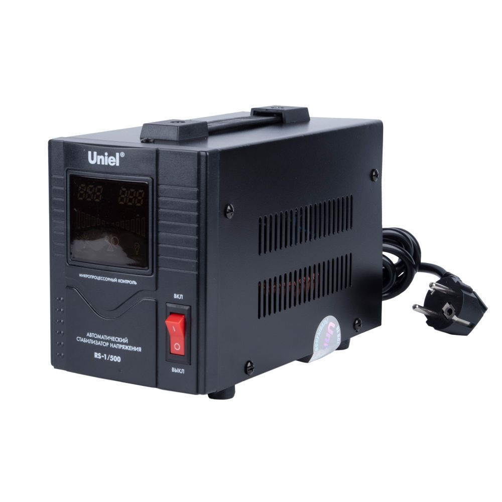 RS-1-500 Стабилизатор Uniel релейный однофазный. 0.5 кВА