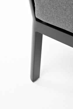 "Париж" модуль диванный алюминиевый угловой, цвет серый