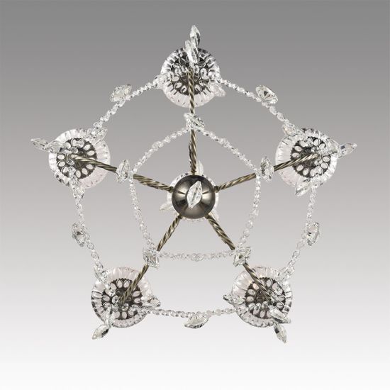 8190/5 CLASSI LN25 24 античная бронза, металл/хрусталь Люстра E14 5*40W 220V LINN